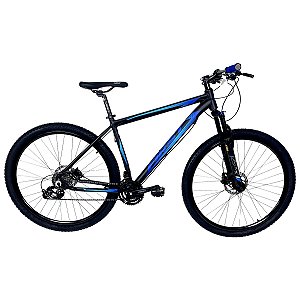 BICICLETA FIRST SMITT 24V SHIMANO FREIOS HIDRÁULICOS PRETO E AZUL TAM15,5