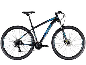 BICICLETA ARO 29 OGGI HACKER HDS 24V PRETA E AZUL