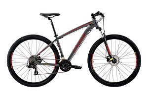 BICICLETA ARO 29 OGGI HACKER SPORT 21V GRAFITE E VINHO