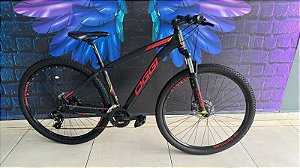 BICICLETA ARO 29 OGGI HACKER HDS SEMINOVA TAM:17 COR:PRETA VERMELHA E AMARELA