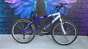 BICICLETA ARO 24 ULTRA AZUL/BRANCO SEMINOVA