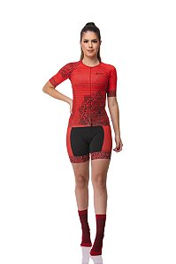 CAMISA CICLISMO Z-NINE ELITE RED FEMININA