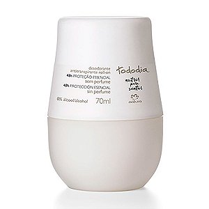 DESODORANTE SEM PERFUME ROLL-ON NATURA TODODIA ANTIMANCHAS 70ML -  Conveniências de Beleza - os melhores produtos de maquiagem e beleza do país