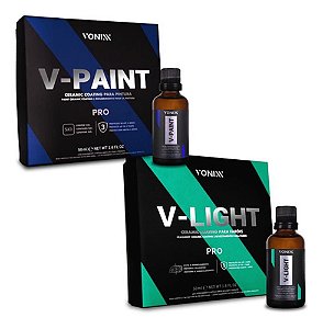 Kit Vitrificadores 50ml V- Paint + V- Light Vonixx