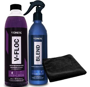Shampoo Automotivo V-floc 500ml + Cera Carnauba Blend Spray Vonixx