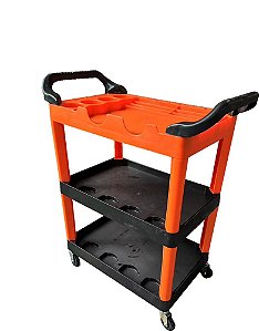 Carrinho Para Ferramentas Power Rhino Preto e Laranja - KERS