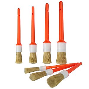 Kit Pinceis Para Detalhamento 7 Peças Cerdas Mistas Kers