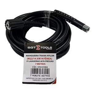 Mangueira Trama Nylon M2214 X M14 Femea 7 Metros Sigma
