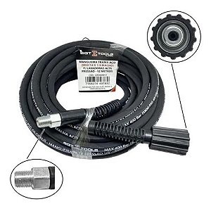 MANGUEIRA TRAMA NYLON M2214 X ENGATE RAPIDO P LAVADORAS ALTA PRESSAO  7 METROS