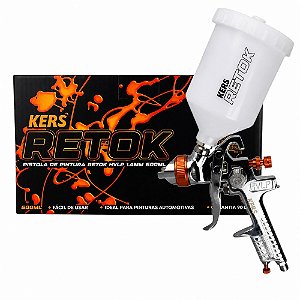 Pistola de Pintura Retok HVLP 1.4mm 600ml Kers