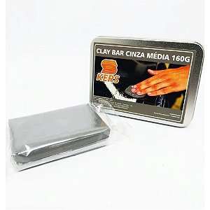 Clay Bar Cinza Médio (Removedor de Contaminantes) 160gr Kers