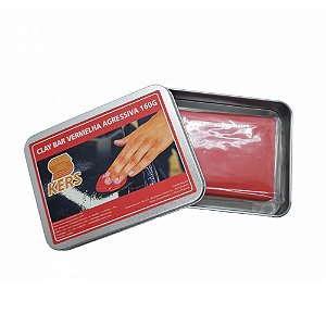 Clay Bar Vermelho Agressivo (Removedor de Contaminantes) 80gr Kers