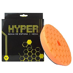 Boina de Espuma Hyper 5" Laranja/Amarela Média Refino Kers