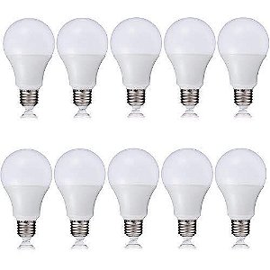 KIT COM 10 LAMPADA LED 15W BIVOLT E27 BRANCO FRIO 6.500K