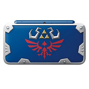 Nintendo New 2ds Xl Hylian Shield Edition Cor Azul Y Vermelho Y Prata