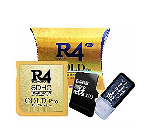 Cartão R4 Gold Pro Com Micro Sd 64gb Ds/3ds