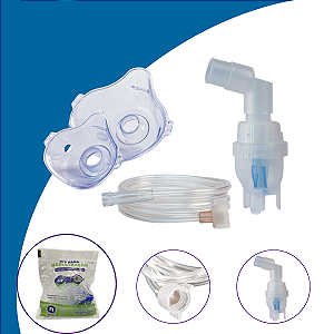 Kit Nebulização Infantil e Adulto - Conexão Rosca Universal (SAQUINHO)