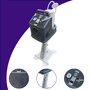 Aspirador cirúrgico a vácuo com pedestal - 1001PO-PE