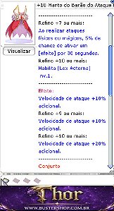 +10 Manto do Barão do Ataque Relampago