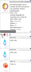 Anel Memóravel RWC Antiflecha ATQ 3%/2% For +2