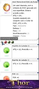 Anel Memóravel RWC do Poder Duplo Lutador 3/3 For +1