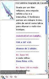 +12 Lâmina Sagrada do Cavaleiro