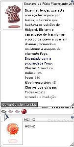 Couraça da Fúria Flamejante Anti-congelante Agi +2