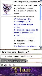 +12Sanguinário Purificado DEF 59% Chefes da Cavaleira