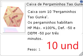 Caixa de Pergaminhos Tao Gunka  10 unidade