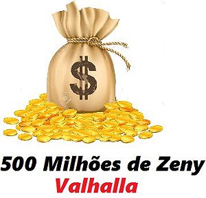 500 milhões de Zeny - 500 kks ( Ragnarok Valhalla )