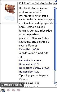 +11 Boné de Gatinho do Arqueiro