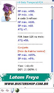 +9 Botas Temporais FOR Ânimo e Espírito Lutador 7