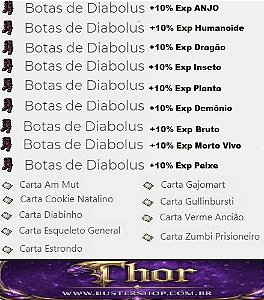 Combo EXP 10% Diabolus 9 Raças