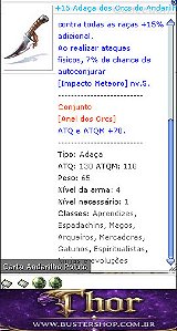 +15 Adaga dos Orcs do Andarinho Bi EL7 BI