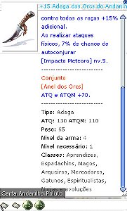 +15 Adaga dos Orcs do Andarinho Bi EL7 BI