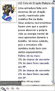 +12 Cota do Dragão Maligno da Proteção Mecânica