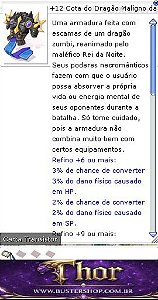 +12 Cota do Dragão Maligno da Proteção Mecânica