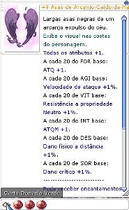 +9 Asas de Arcanjo Cáido da Maldição DES 3/DES 5 / SOR 4