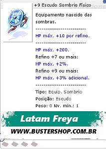 +9 Escudo Sombrio Físico