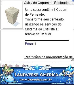 Caixa de Cupom de Penteado