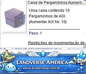 Caixa de Pergaminhos de Aumentar Agilidade (10)