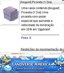 [Aluguel] Picareta (1 Dia)