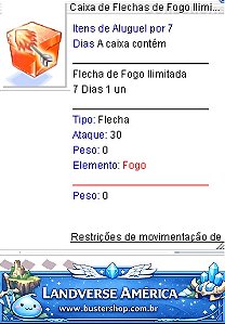 Caixa de Flechas de Fogo Ilimitadas (7 Dias)
