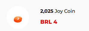 2,025 Joy Coin