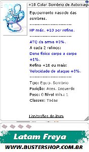 +10 Colar Sombrio de Automagia