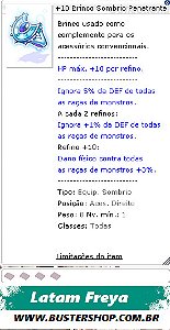 +10 Brinco Sombrio Penetrante