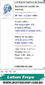 +10 Escudo Sombrio da Recarga