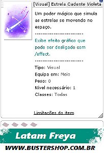 [Visual] Estrela Cadente Violeta