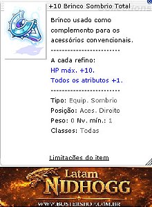 +10 Brinco Sombrio Total