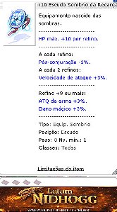 +10 Escudo Sombrio da Recarga